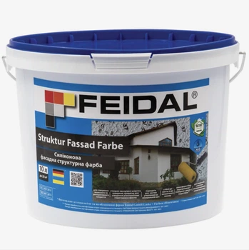 Краска фасадная силиконовая структурная Feidal Struktur Fassad Farbe 10л
