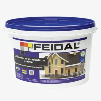 Краска фасадная силоксанмодифицированная Feidal Silikonharz Fassadenfarbe Optimal 5л