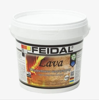 Краска интерьерная декоративная Feidal Lava Белая 1л