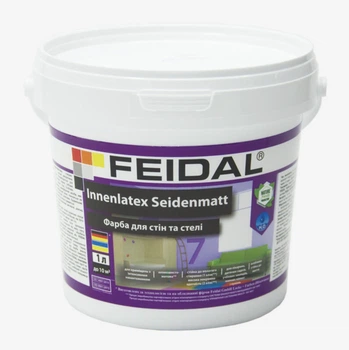 Краска интерьерная Feidal Innenlatex Seidenmatt 7 Белая 1л