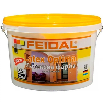 Краска интерьерная латексная Feidal Latex Optimal 2.5л