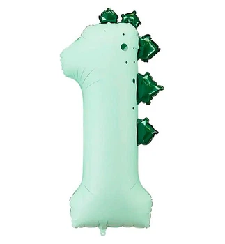 Шарик Цифра "1 Динозаврик", PartyDeco, 92 см