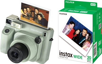 Комплект Камера моментального друку Fujifilm Instax Wide 400 Camera EX D (16824123) + Картридж з фотопапером моментальної фотографії Fujifilm Instax Wide Film EU 10X2/PK (16899922)