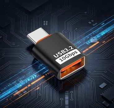Перехідник USB-C на USB-A 3.2 Gen2 Швидкісний Adapter OTG 10Gbps для MacBook, ноутбука, смартфона, планшета