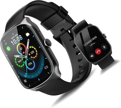 Смарт-часы с изогнутым экраном 1.95" HD, Bluetooth Call, 110+ спорт-режимов, Carbon Black