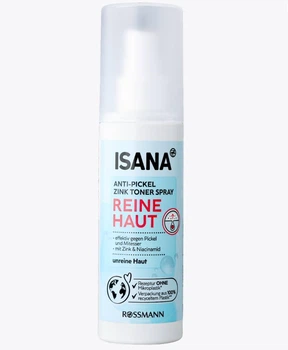 Тонер-спрей от прыщей с цинком и ниацинамидом Isana anti-pickel zink toner reine haut 100 мл