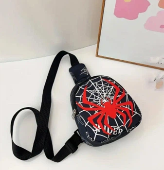 Дитячий рюкзак нагрудна сумка Людина Павук Spiderman для найменших чорний