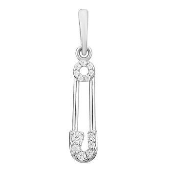 Подвес серебряный Булавка с фианитами Silver Style (40821.20 sku:2300104156923)