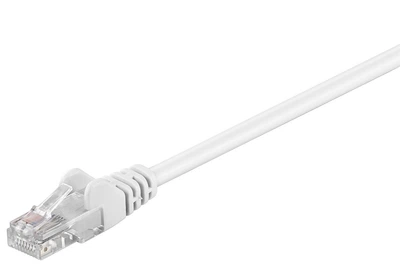 Патч-корд Goobay RJ45 UTP5e 0.5m patch AWG28 D=4.5mm Gold Protect білий(75.06.8500)