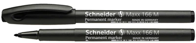 Маркер перманентний Schneider MAXX 166 чорний 1 мм конусоподібний (S116601)