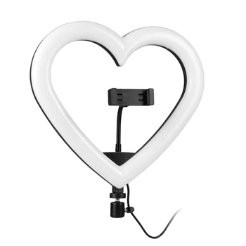 Лампа RGB JM33-6 Heart Style диаметр кольца 33cm температура 3200-6000К в трех основных режимах Black