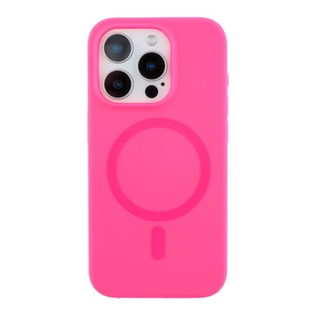 Чохол Glow Silicone Case with Magsafe для iPhone 15 Pro Max Hot pink