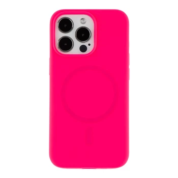 Чохол Glow Silicone Case with Magsafe для iPhone 13 Pro Max Hot pink