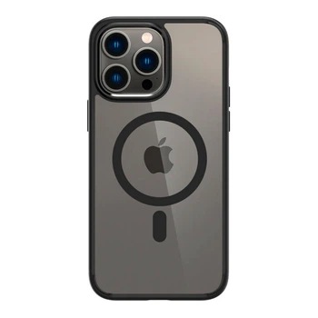 Прозорий чохол накладка Spigen Ultra Hybrid Magsafe для Apple iPhone 12 Pro Max Black