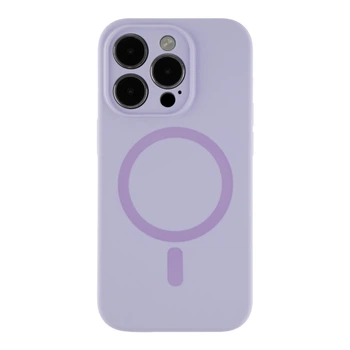 Чохол Premium Glow Silicone Case Full Camera with Magsafe для iPhone 14 Pro Light purple