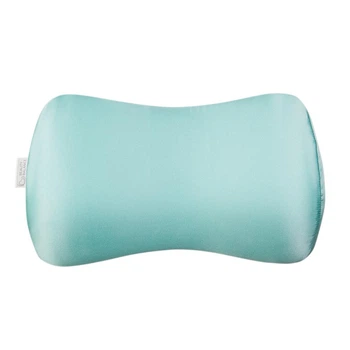 Ортопедична подушка для сну на животі Roller Pillow №2 (під живіт) від Beauty Balance, шовкова наволочка, колір М'ята, 41х23х9 см