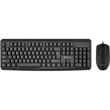 Комплект проводной XTRIKE ME MK-207 UA (клавиатура + мышка 1000dpi) USB, черный