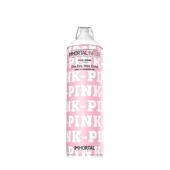 Спрей камуфляж для швидкої зміни кольору волосся Рожевий Immortal Infuse One Day Hair Color Spray PINK MINK 200 мл