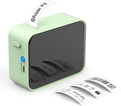 Портативный термопринтер Pristar P15, Bluetooth 4.0, батарея 1200 мА*ч, управление через приложение, печать этикеток, принтер для надписей