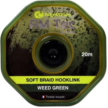 Поводковый материал RidgeMonkey RM-Tec Stiff Coated Hooklink Weed Green 35lb 20м (1013-9168.00.41)