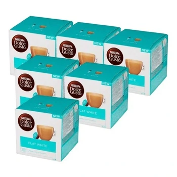 Набір 6 штук капсул для кавомашини Nescafe Dolce Gusto Flat White 6x16шт