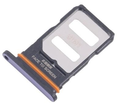 Держатель Sim-карты и карты памяти Xiaomi Redmi Note 14 5G фиолетовый Lavender Purple на две Sim-карты High Copy