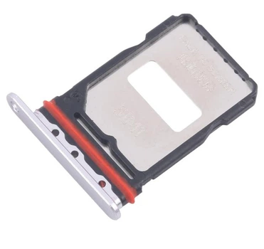Держатель Sim-карты Xiaomi Poco F7 Pro серебристый на две Sim карты High Copy