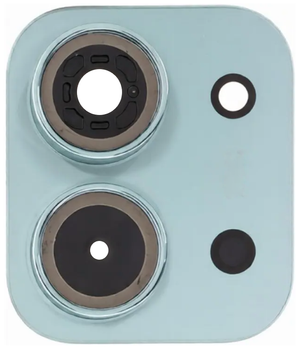 Скло камери Xiaomi Redmi 15C 4G з рамкою зеленого кольору Mint Green High Copy