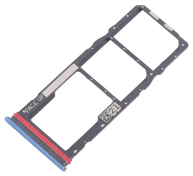 Держатель Sim-карты и карты памяти Motorola XT2421 Moto G04 /XT2421-8 Moto G04s синий Satin Blue на две Sim-карты High Copy