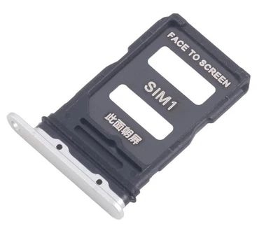 Держатель Sim-карты Xiaomi 15 белый на две Sim карты High Copy