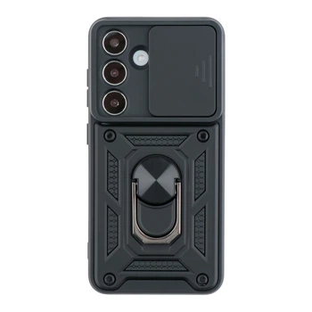 Чехол накладка Guard Shield Armor с кольцом для Samsung Galaxy S25+5G Black