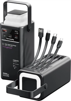 УМБ Y-Kryptone GT-56 LED LAMP 50000 mAh QC3.0 22.5W Super Fast Charge Black (YK-GT56-B)