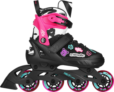 Łyżworolki Nils Extreme Vibe NA2053A S 33-36 Różowe (5908261686573)