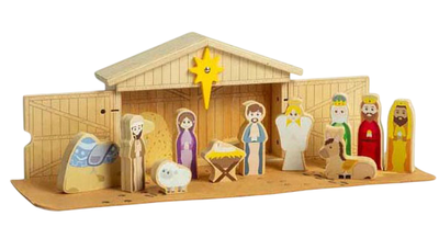 Drewniany zestaw do zabawy Bigjigs Bożonarodzeniowy (0691621850596)