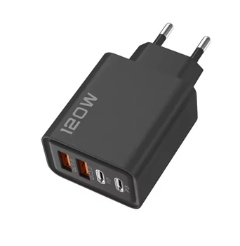 Зарядное устройство Fast Charger, 4 порта (2×USB + 2×Type-C PD), Quick Charge 3.0, адаптер для iPhone 16 / Samsung S24 / Xiao