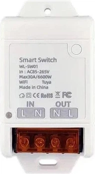 Вимикач Tuya Smart Switch, Wi-Fi, 30A, AC 100-240V, 6600W (HS084035)