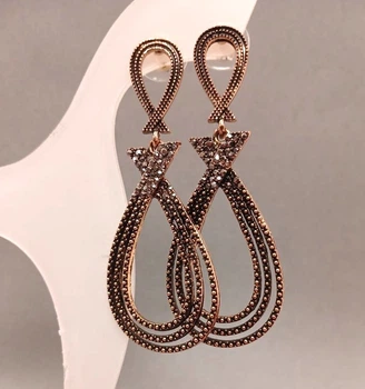 Серьги вечерние длинные, длина 6,5 см, ida13954