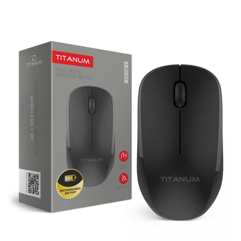 Бездротова миша дворежимна TITANUM MS002WB Black (2.4GHz + BT)