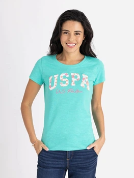 Футболка жіноча бавовняна U.S. Polo Assn 216634-2J00A(AQUA TEAL) S Бірюзова (786662293164)