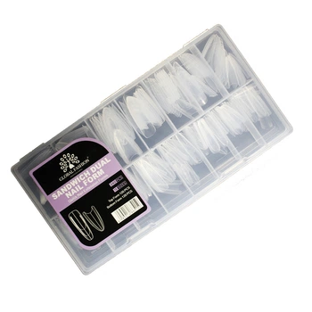 Подвійні форми для нарощування Global Fashion SANDWICH Dual Nail Form, Мигдаль, 15 розмірів, 240 шт.