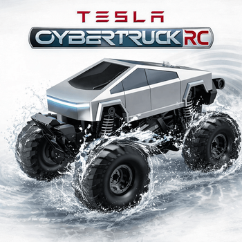 ホビーラジコン jldjld Tesla Cybertruck на радіокеруванні Trevor машинка-амфібія 25см із