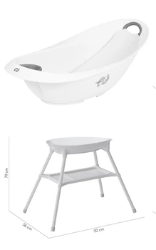 Детская ванночка с анатомическим шезлонгом + подставка Carrello Auri