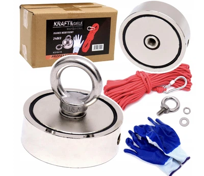 Магніт підіймальний неодимовий Kraft&Dele KD10416, 240 кг + вантажопідйомність