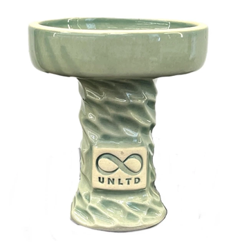 Кальянная чаша UNLTD Phunnel Green Amazonite под уплотнитель зеленая из глины в глазури фанел