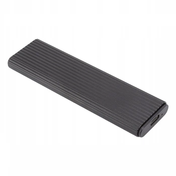 Внешний карман для SSD радиаторный, 10Gbps, NVME, USB 3.1 Type-C, Metal, Black