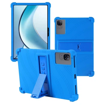Детский чехол TPU Wave with Stand для Doogee Tab E3+ с подставкой blue