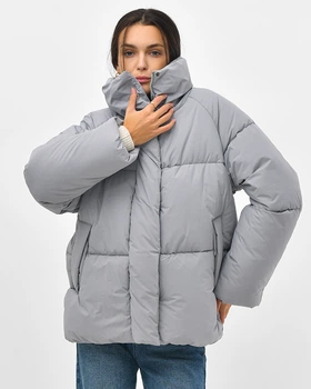 Пуховик жіночий X-Woyz LS-8946-4 56096 M сірий