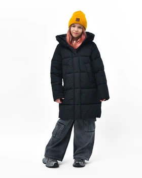 Пуховик з капюшоном для дівчинки X-Woyz DT-8369-8 60120 146 см чорний