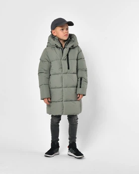 Пуховик з капюшоном для хлопчика X-Woyz DT-8348-30 60169 134 см зелений