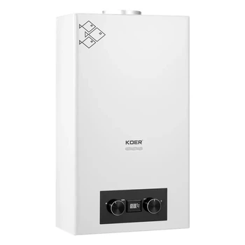 Газова колонка KOER димохідна 10 л/хв біла мідь (616584)